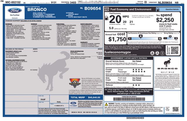 ford bronco 4-door 2022 1FMDE5BH3NLB09654 image ford bronco 4-door 2022 1FMDE5BH3NLB09654 image